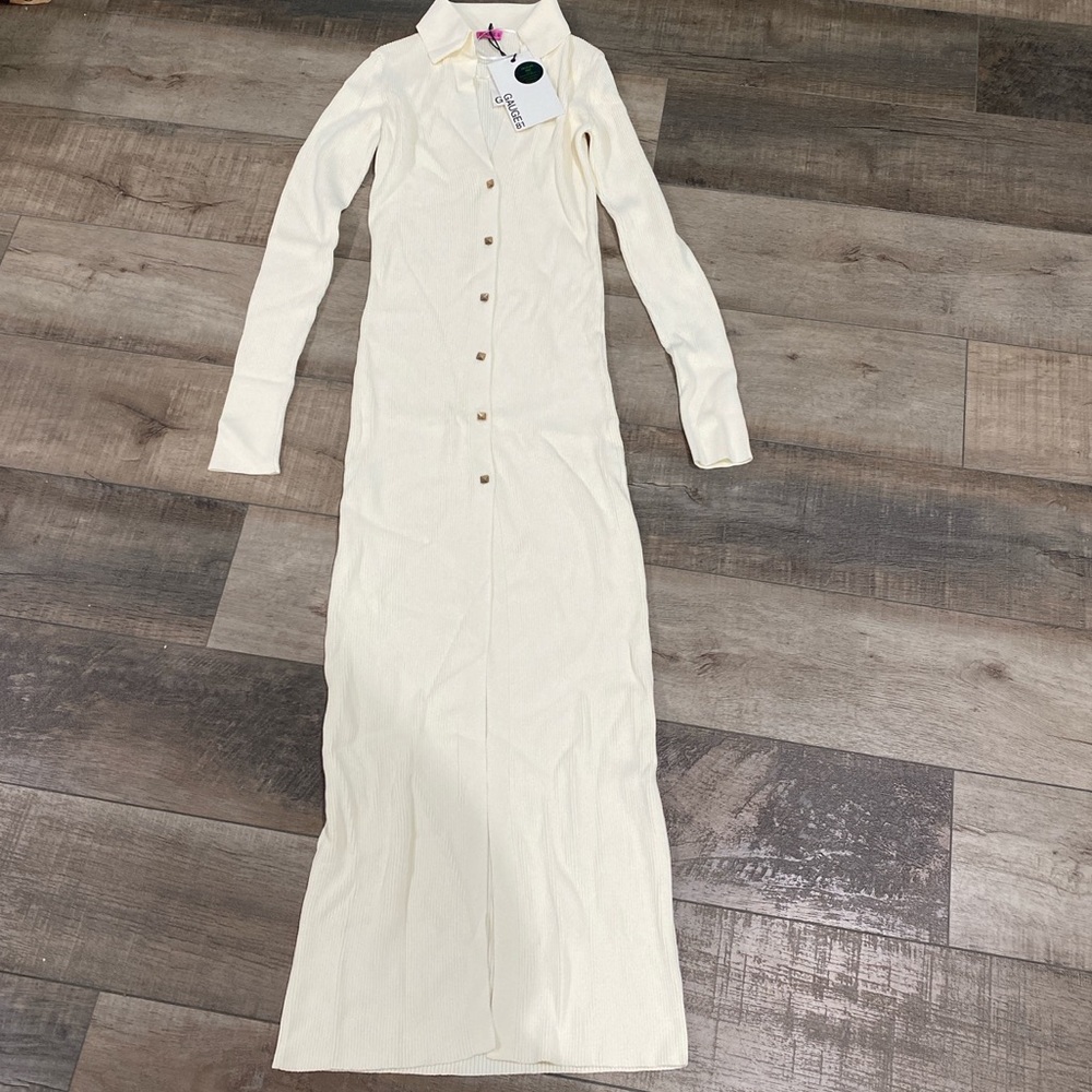 NWT GAUGE81 ribbed knit Ruby dress in ivory - Picture 4 of 8